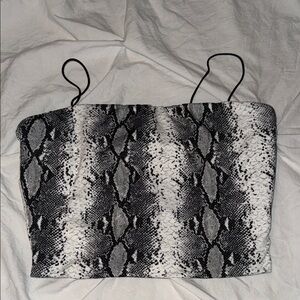 Windsor Black & White Snake Print Reptile Tank